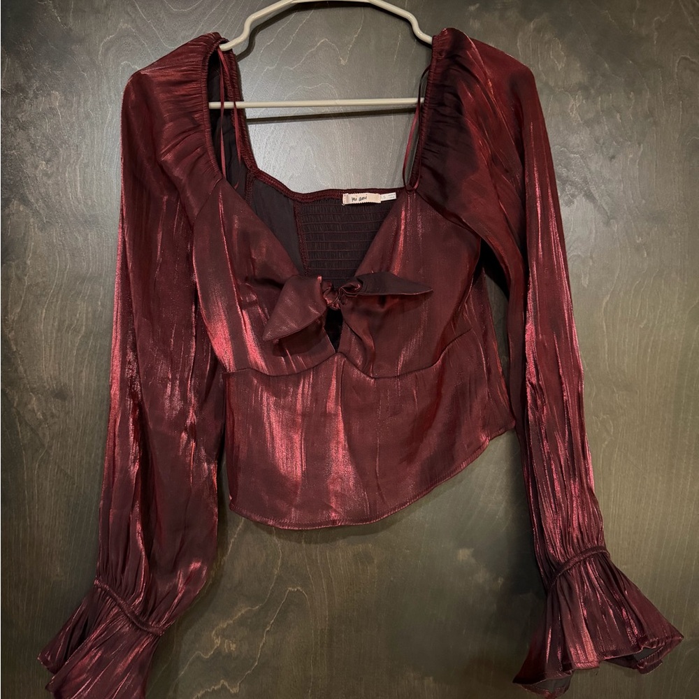 Elegant Burgundy Women's Top